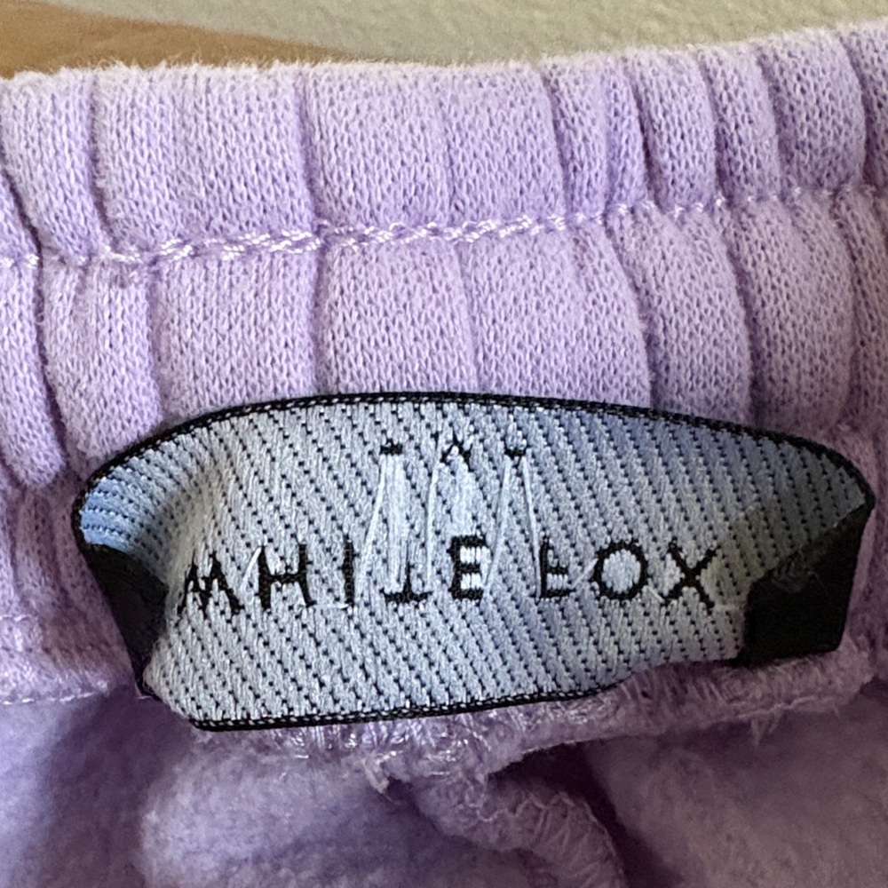White Fox Boutique Lilac Fleece Joggers - Picture 4 of 5